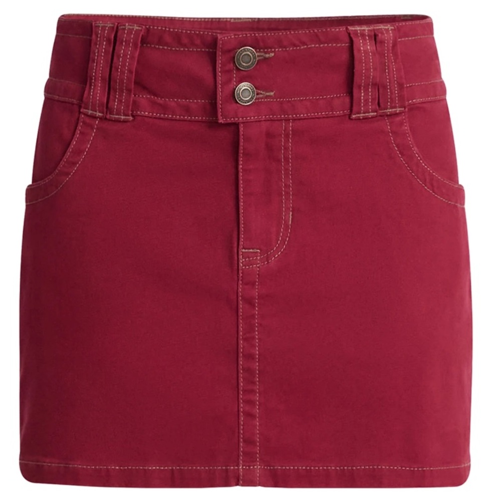 No Boundaries Women’s Button Mini Skirt